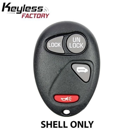 KEYLESSFACTORY 2002-2005 GM / 4-Button Keyless Entry Remote SHELL / PN10335586 / L2C0007T / Black (AFTERMARKET) ORS-GM-044